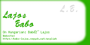 lajos babo business card